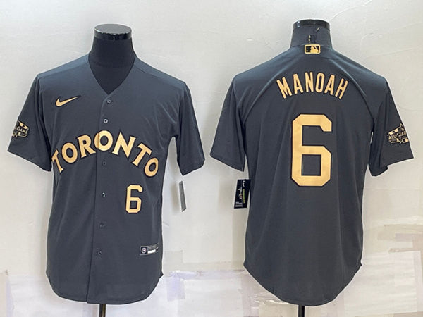 Alek Manoah Toronto Blue Jays charcoal All-Star jersey