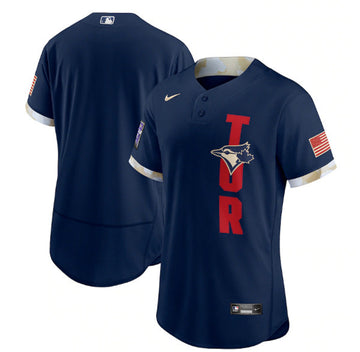 Custom Toronto Blue Jays navy All-Star jersey