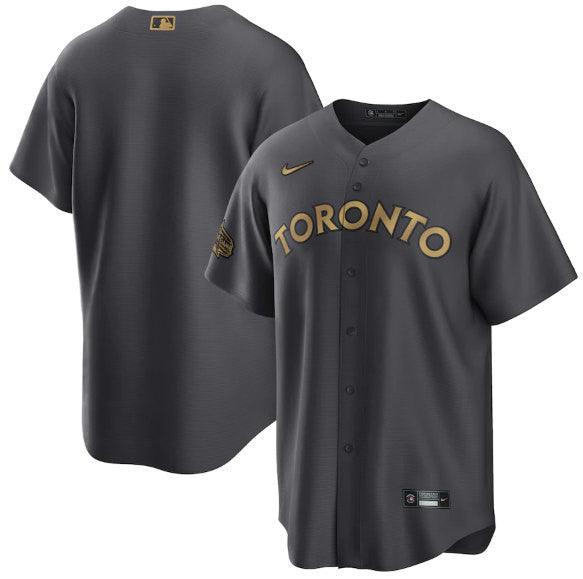 Custom Toronto Blue Jays charcoal All-Star jersey