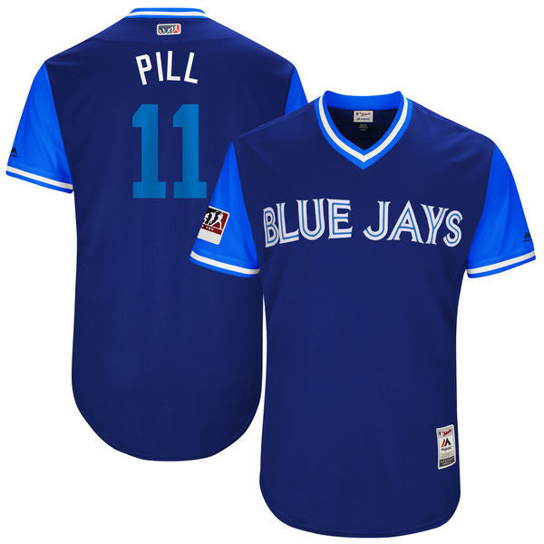 Kevin Pillar Pill Majestic Toronto Blue Jays blue Classic jersey
