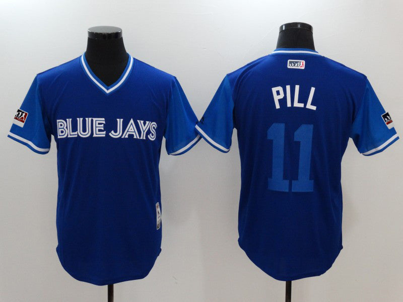 Kevin Pillar Pill Majestic Toronto Blue Jays royal jersey