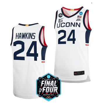 Jordan Hawkins UConn Huskies white jersey