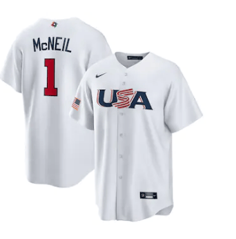 USA Jeff McNeil USA Baseball white Classic jersey