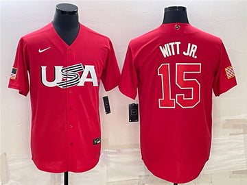 USA Bobby Witt Jr USA Baseball red Classic jersey