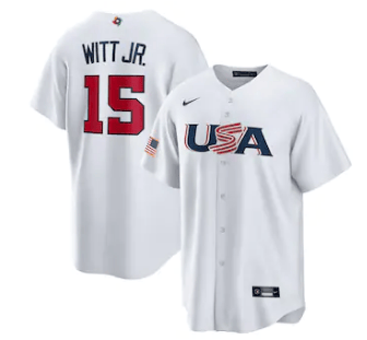USA Bobby Witt Jr USA Baseball white Classic jersey