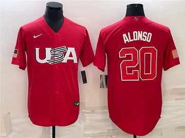 USA Pete Alonso USA Baseball red Classic jersey
