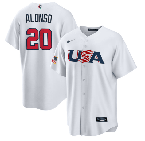 USA Pete Alonso USA Baseball white Replica jersey