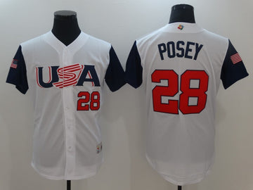 USA Buster Posey USA Baseball white Classic jersey