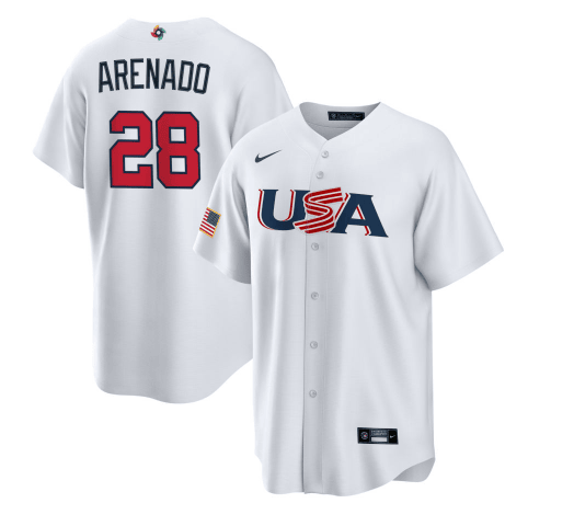 USA Nolan Arenado USA Baseball white Classic jersey