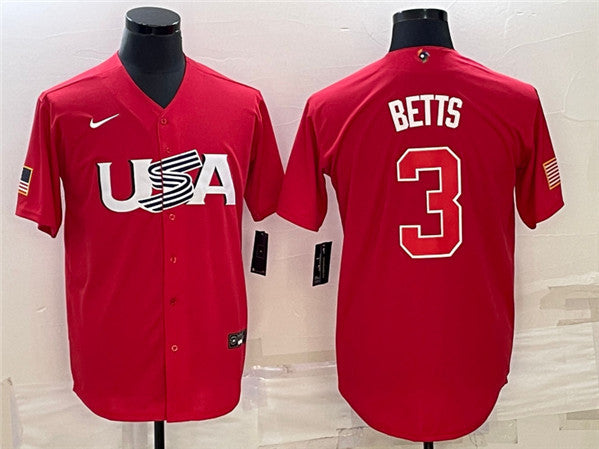 USA Mookie Betts USA Baseball red Classic jersey