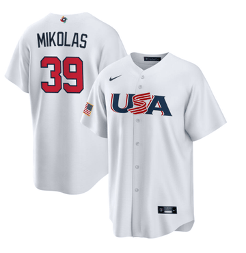 USA Miles Mikolas USA Baseball white Classic jersey