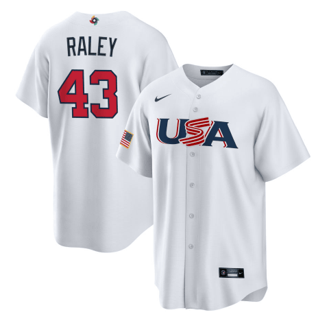 USA Brooks Raley USA Baseball white Classic jersey