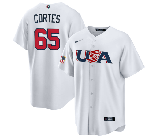USA Nestor Cortés Jr USA Baseball white Classic jersey