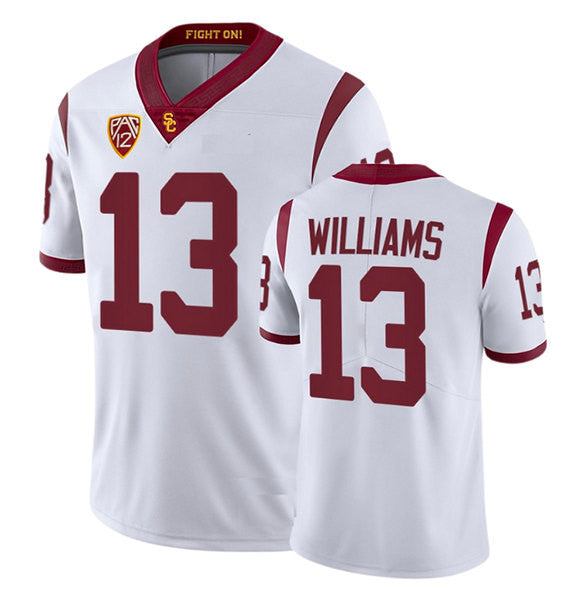 Caleb Williams USC Trojans white jersey