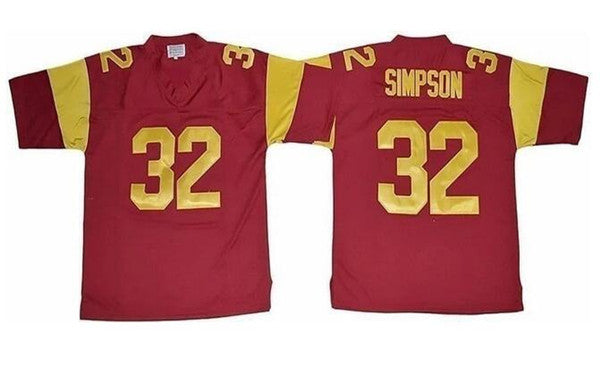 O.J. Simpson USC Trojans red Throwback jersey