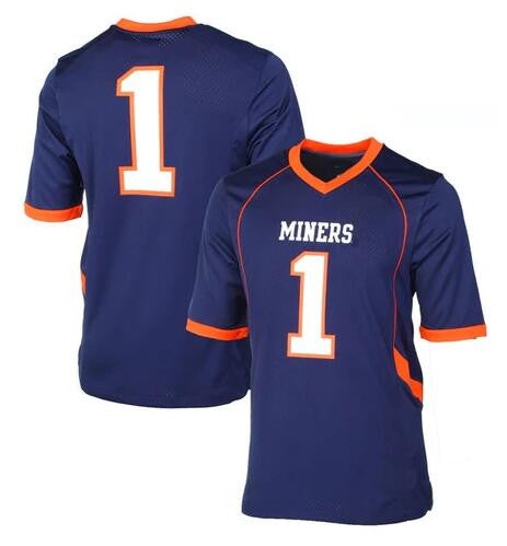 Custom UTEP Miners navy jersey