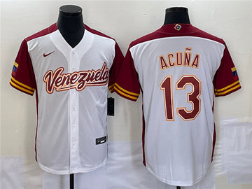 Venezuela Venezuela Acuna Jr Venezuela Baseball white Classic jersey