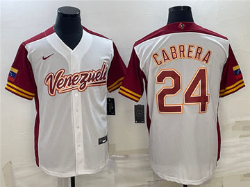 Venezuela Miguel Cabrera Venezuela Baseball white Classic jersey