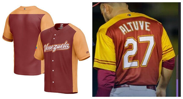 Venezuela José Altuve Venezuela Baseball burgundy Classic jersey