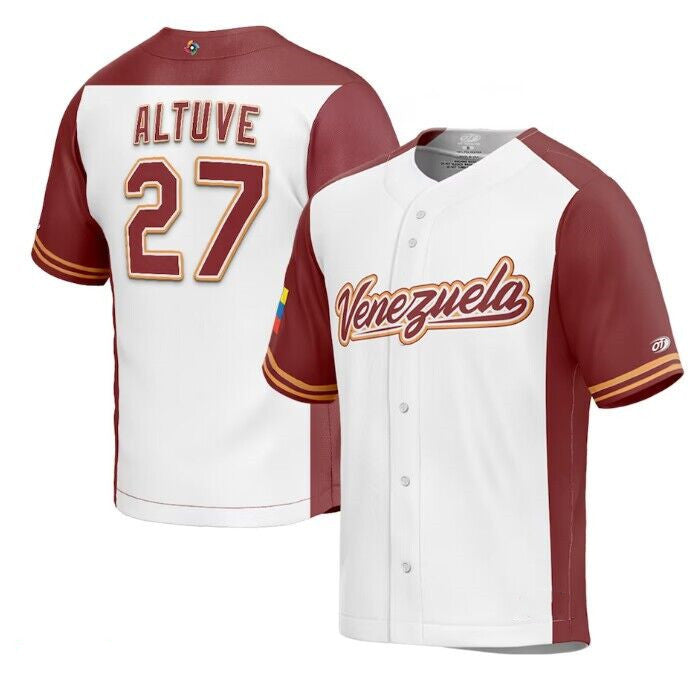 Venezuela José Altuve Venezuela Baseball white Classic jersey