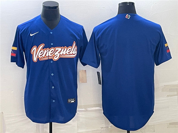 Venezuela Blank Venezuela Baseball royal Classic jersey