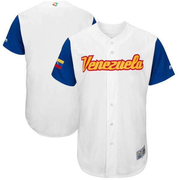 Venezuela Majestic Venezuela Baseball white Classic jersey
