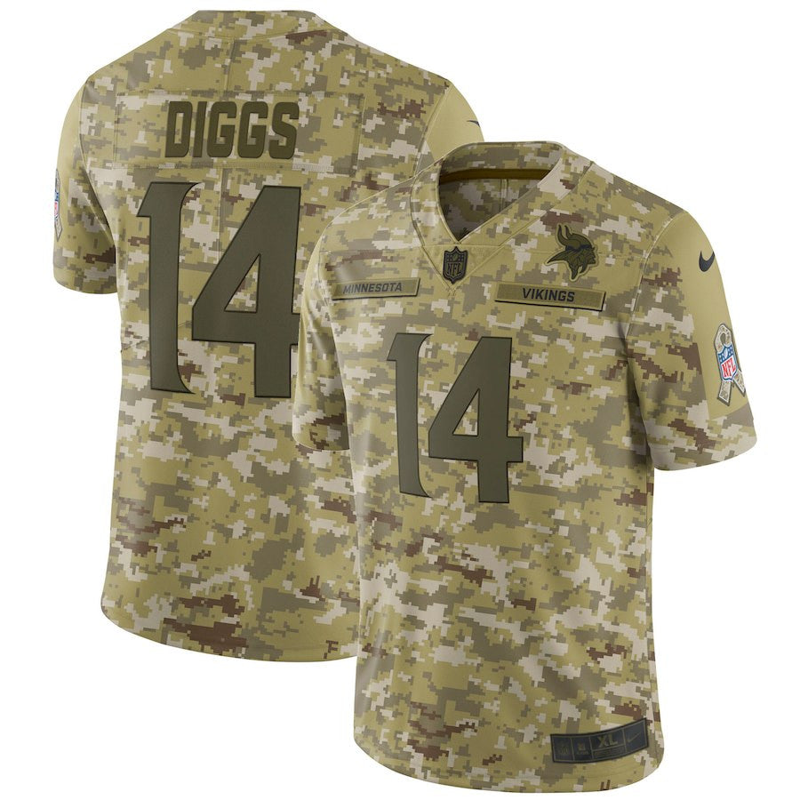 Stefon Diggs Minnesota Vikings camo Salute To Service jersey