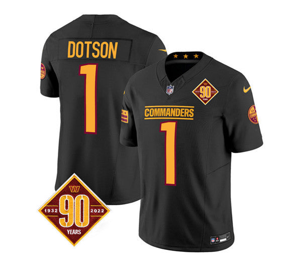 Jahan Dotson Washington Commanders black Vapor jersey