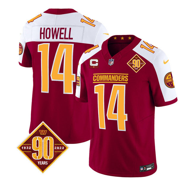 Sam Howell Washington Commanders burgundy Vapor jersey