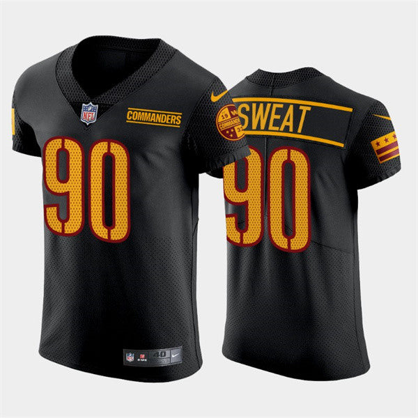 Montez Sweat Washington Commanders black Elite jersey