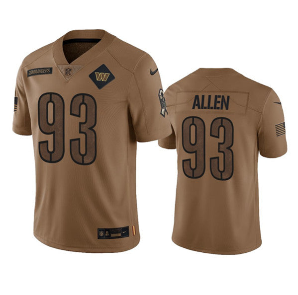Jonathan Allen Washington Commanders brown Salute To Service jersey