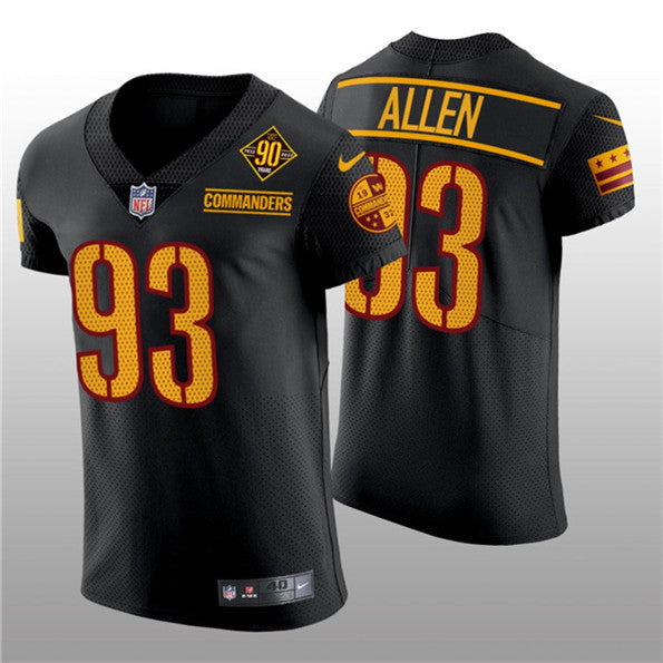 Jonathan Allen Washington Commanders black Elite jersey
