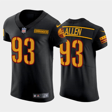 Jonathan Allen Washington Commanders black Elite jersey