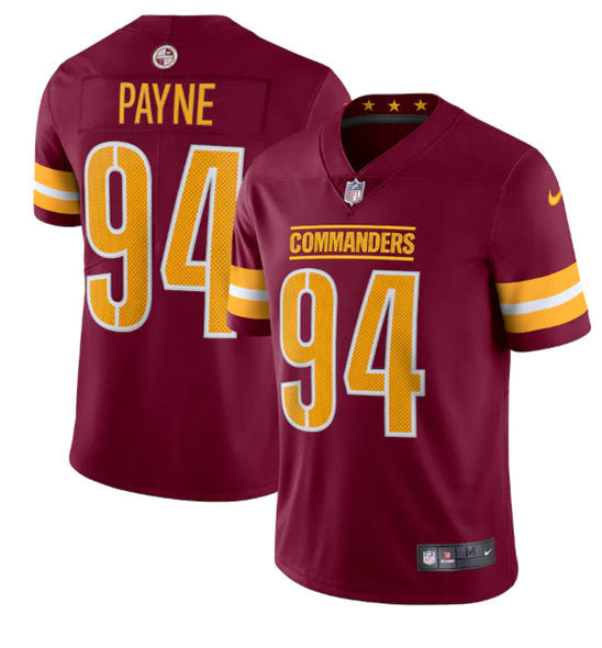 Da'Ron Payne Washington Commanders burgundy Vapor jersey
