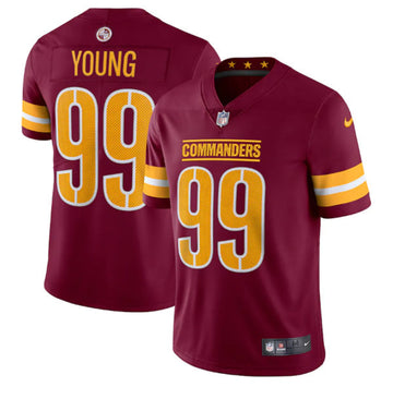 Chase Young Washington Commanders burgundy Vapor jersey