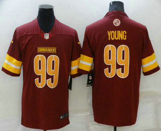 Chase Young Washington Commanders red Vapor jersey