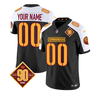 Custom Washington Commanders black Vapor jersey