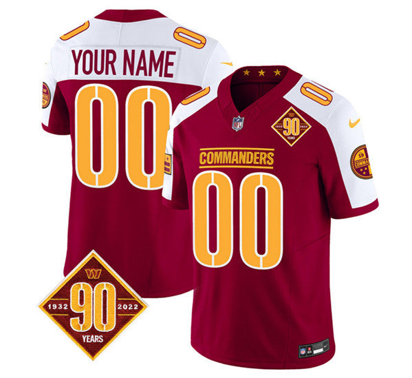 Custom Washington Commanders burgundy Vapor jersey