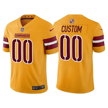 Custom Washington Commanders gold Vapor jersey