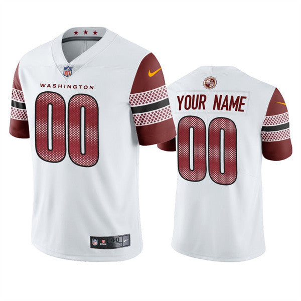 Custom Washington Commanders white Vapor jersey
