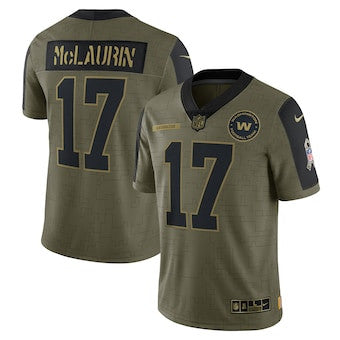 Washington Terry McLaurin Washington Commanders olive Salute To Service jersey