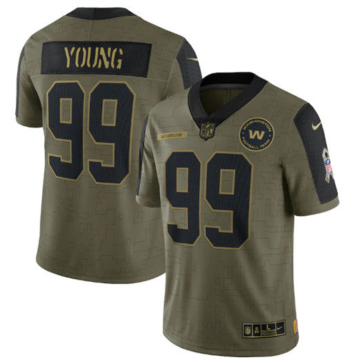 Washington Chase Young Washington Commanders olive Salute To Service jersey