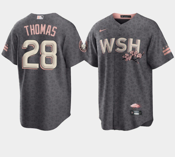Lane Thomas Washington Nationals gray City Connect jersey