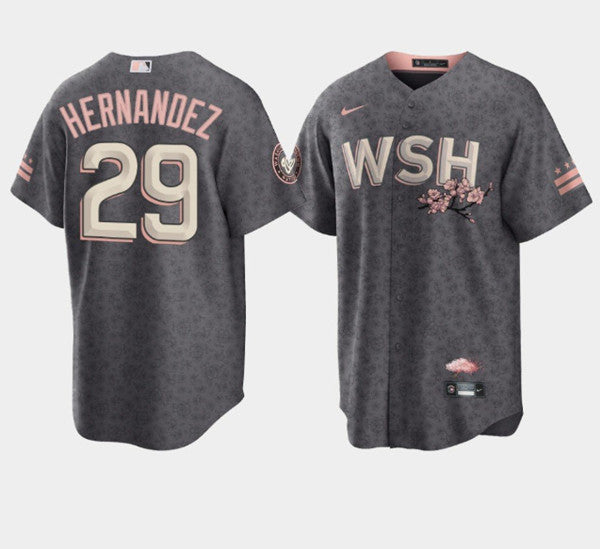 Yadiel Hernandez Washington Nationals gray City Connect jersey