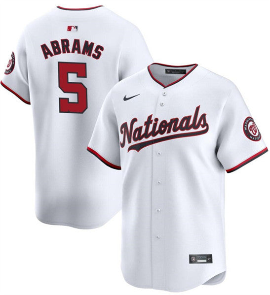 CJ Abrams Washington Nationals white Limited jersey