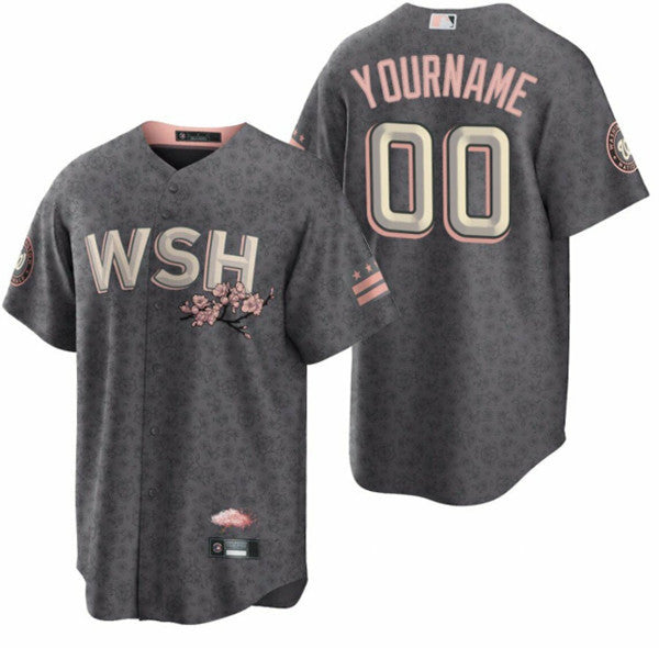 Custom Washington Nationals gray City Connect jersey