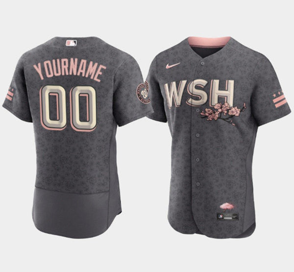 Custom Washington Nationals gray City Connect jersey