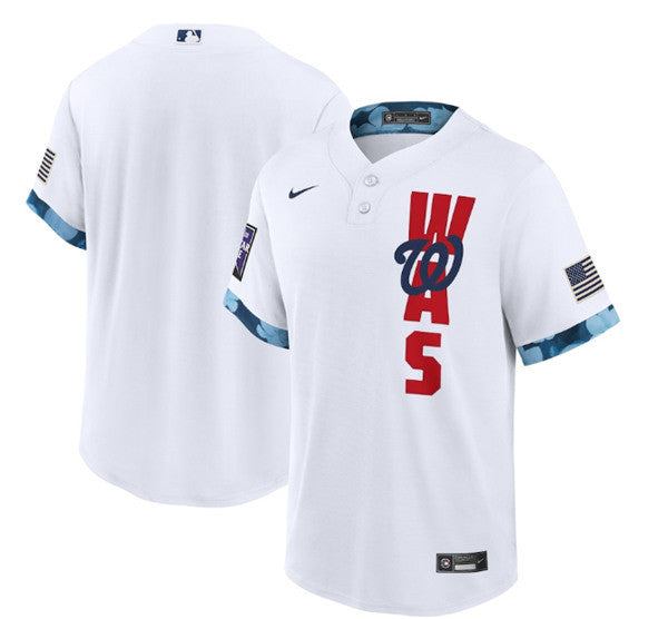 Custom Washington Nationals white All-Star jersey