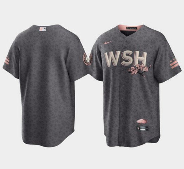 Custom Washington Nationals gray City Connect jersey