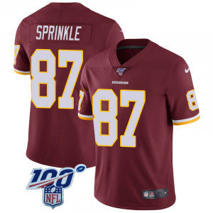 Jeremy Sprinkle Washington Commanders burgundy Vapor jersey